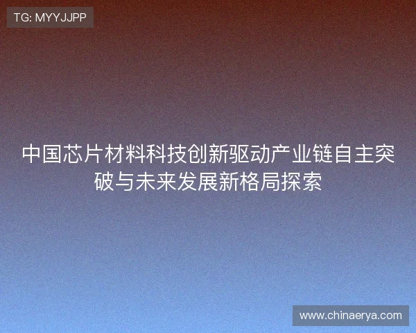中国芯片材料科技创新驱动产业链自主突破与未来发展新格局探索